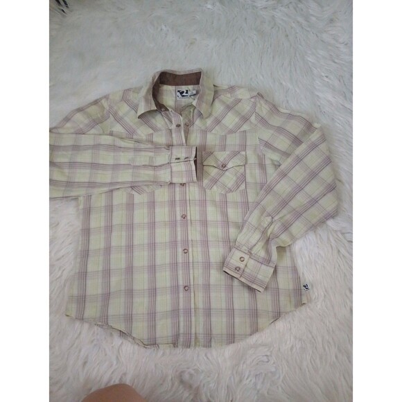 Rockies Tops - Vintage Rockies Women's Western shirt Red Plaid Size M Button Up Long Sleeve